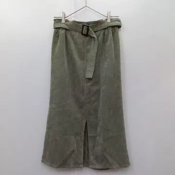 [ 하이픈월드 갤러리 ] 코듀로이 타이트 스커트 그린 롱