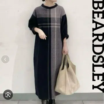 [ BEARDSLEY 비어즐리 ] 빅 체크 롱 원피스