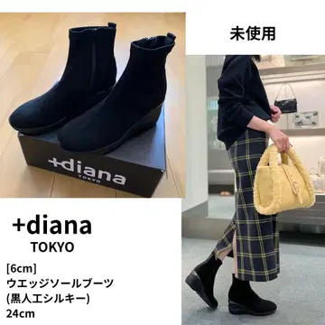 새상품 [ 6cm ] 웨지솔 숏부츠 24cm