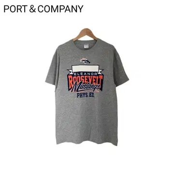 PORT&COMPANY 인물 셔츠 루즈 벨트 프린트 빅 로고 M