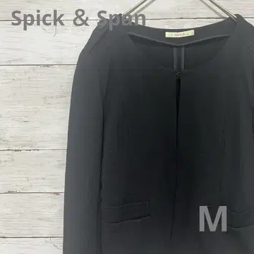 Spick & Span 스픽 앤 스팬 노카라 자켓 블랙