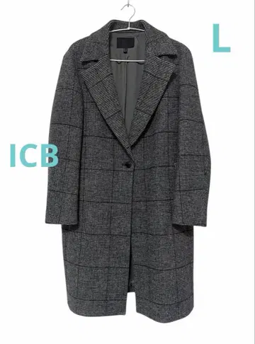 새상품급 ICB 체크 체스터 코트 그레이지 11호