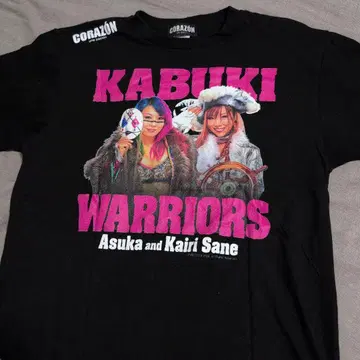 카부키 워리어즈 x CORAZON T셔츠 WWE ASUKA 프로레슬링