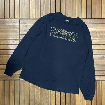 THRASHER 샌프란시스코 크루넥 긴팔 티셔츠