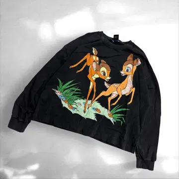 자라 디즈니 콜라보 밤비 프린트 오버 맨투맨 트레이닝복 (B1