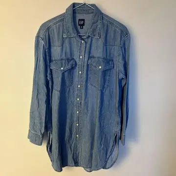 GAP 데님 튜닉 셔츠 M 파랑 중고