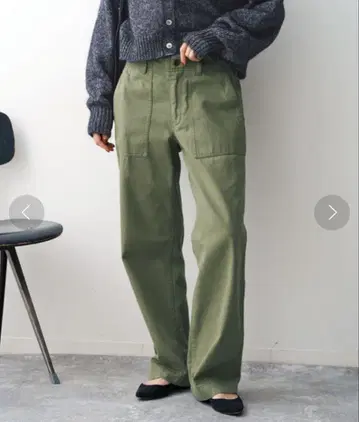 Spick and Span 루즈 베이커 팬츠 38 카키