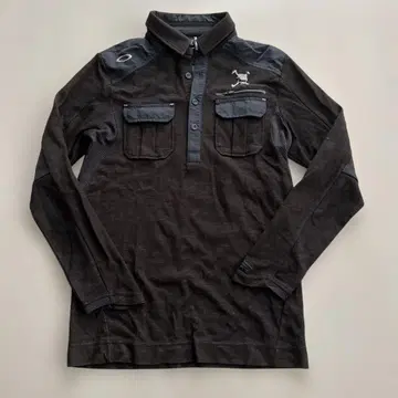 Oakley 블랙 긴팔 피케 셔츠