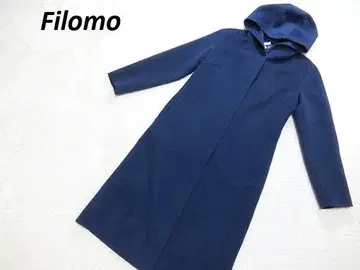 Filomo 피로모 캐시미어 혼방 후디드 코트 네이비 9