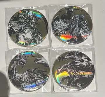 몬스터 헌터 와일즈 먹그림 시부야 TSUTAYA 캔뱃지 전 4종
