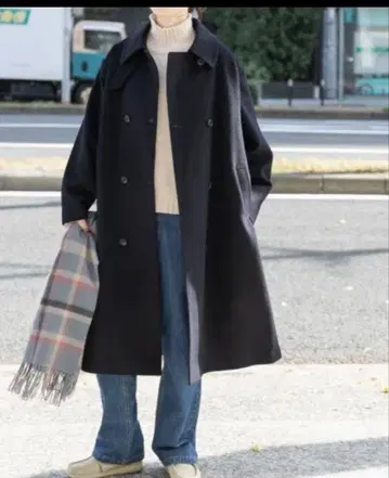 DOORS 어반 리서치 도어스 울 롱 코트 네이비