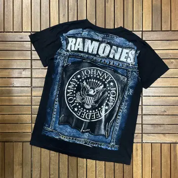 새상품급 RAMONES 크루넥 반팔 T셔츠 락 밴드 반T