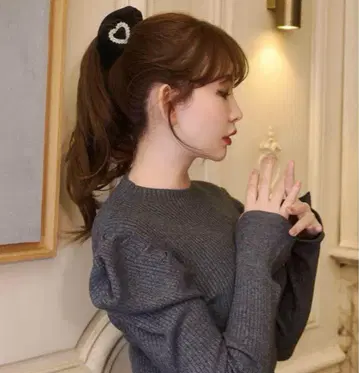 herlipto Crystal Heart Velour Chouchou