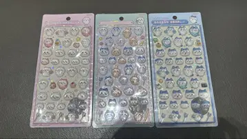 치이카와 (먼작귀) 모자 꽁지 드롭 씰 3종 세트 하치와레