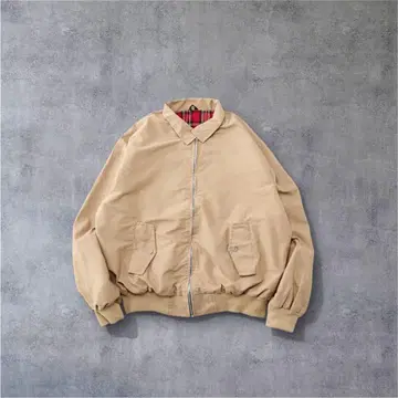 [영국제] 해링턴 자켓 베이지 XL 스윙탑 안감 타탄 체크