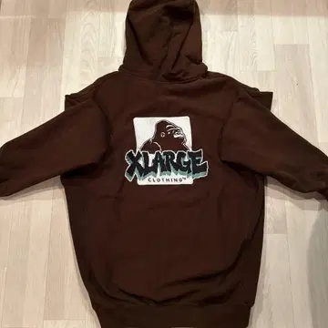 XLARGE 고릴라 자수 브라운 후드티