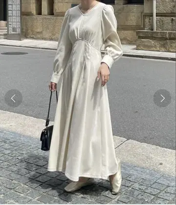 thevon 허리 턱 쉐이프 원피스