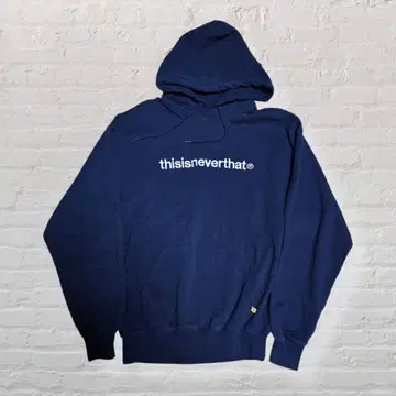 새상품급 thisisneverthat 자수 로고 후드티 네이비 M 사이즈