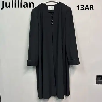 Julilian 13 블랙 포멀 롱 가디건 자켓
