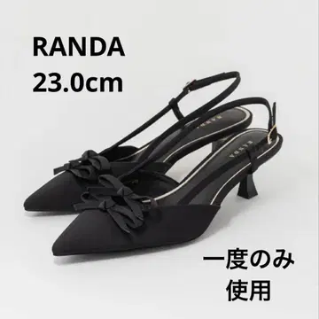 RANDA 더블 리본 백 스트랩 펌프스 23 블랙