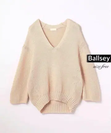 새상품급 BALLSEY 보르지 살몬 핑크 V넥 풀오버 니트
