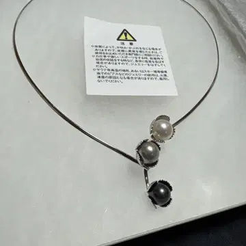 타카시마야 실버 펄 목걸이 40cm