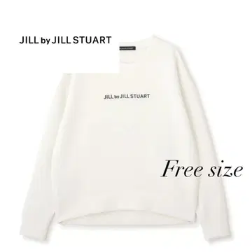 JILL by JILL STUART 로고 자수 맨투맨 트레이닝복 화이트