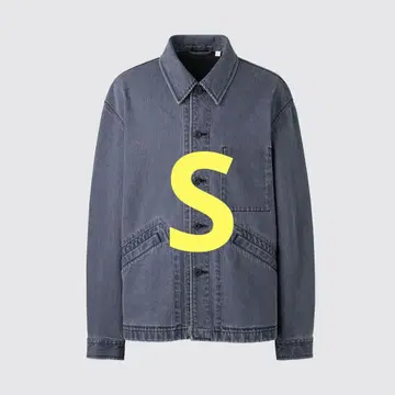 유니클로 U 오버 사이즈 컬러 데님 자켓 S 그레이 UNIQLO