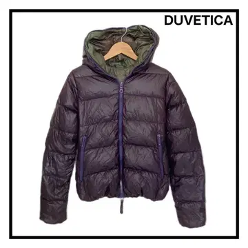 DUVETICA 다운 자켓 후드 부착 여성용 퍼플 긴팔 M