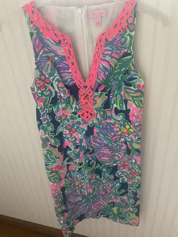 Lilly Pulitzer 슬리브리스 미니 원피스 00