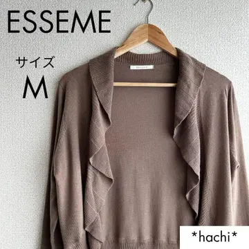 새상품급 ESSEME 가디건 여성용 M 브라운 플레어