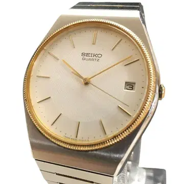 [배터리 교체 완료] SEIKO 세이코 쿼츠 남성용 손목시계 실버/골드