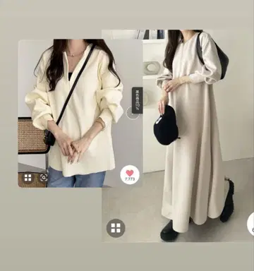 새상품 묶음 판매 geera 하프 지퍼 니트 원피스