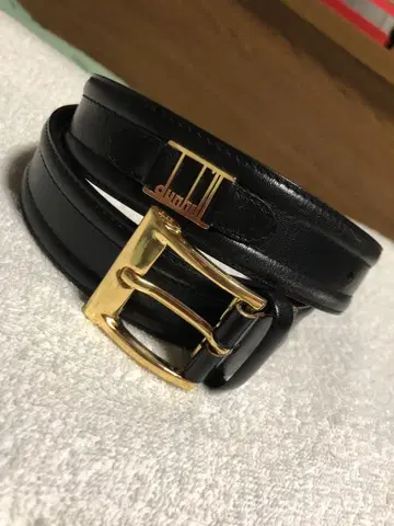 새상품급 dunhill 던힐 벨트 블랙 골드 이탈리아제