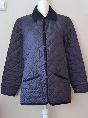 라벤햄 LAVENHAM 퀼팅 자켓 코트 36 네이비 영국제