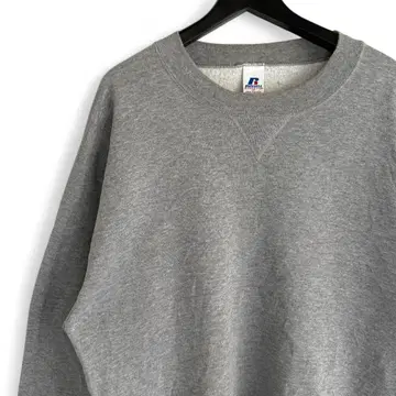 90s 빈티지 RUSSELL 무지 맨투맨 그레이 LT 사이즈 H6