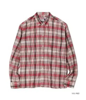 SUGAR CANE 체크 무늬 긴팔 셔츠