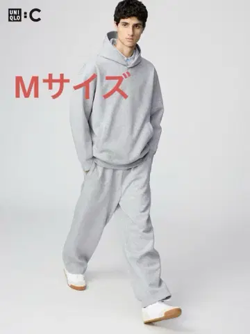 UNIQLO:C 맨투맨 와이드 팬츠 그레이