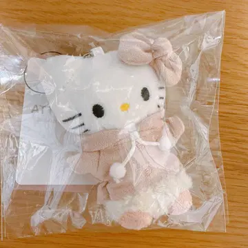 로리즈팜 키티 토이 키링 폼폼 핑크 봉제 인형 참