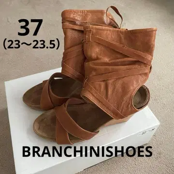 블랑키니 샌들 브라운 가죽 23cm 23.5cm