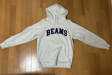 BEAMS 그레이 후드 부착 후드티