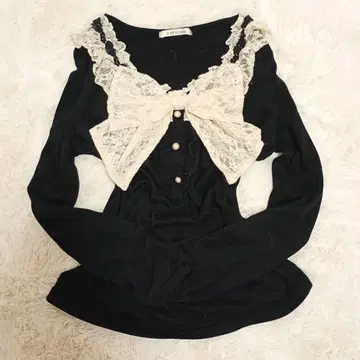 axes femme 레이스 빅 리본 긴팔 페어리 그런지 발레코어