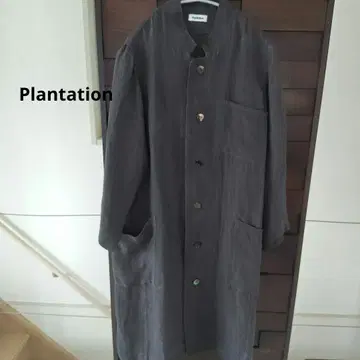 Plantation 플랜테이션 마오 칼라 린넨 롱 자켓