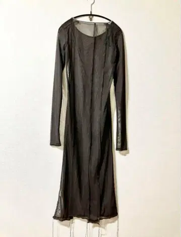 PERVERZE 더블 컬러 시어 드레스