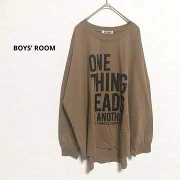 새상품 [ BOY'S ROOM ] 보이즈룸 긴팔 티셔츠 롱티 브라운 F