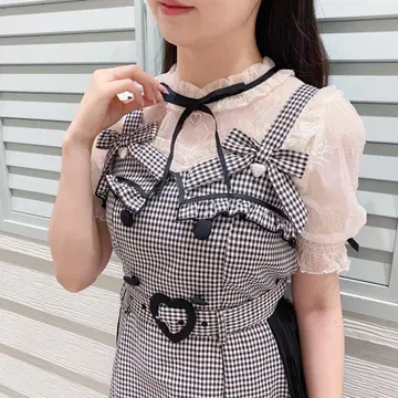 [ 새상품급 ] LIZLISA 플리츠 트렌치 점프 스커트 블랙