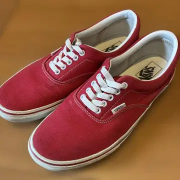 VANS 레드 스니커즈 오센틱 27.5