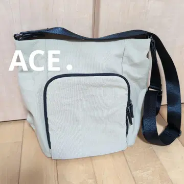 에이스 ACE. 숄더백 베이지 사선 가케