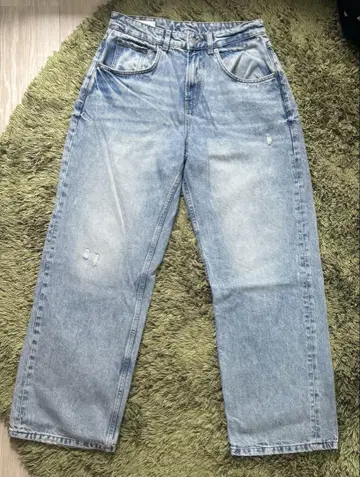 ZARA 라이트 블루 배기 데님 팬츠 us30