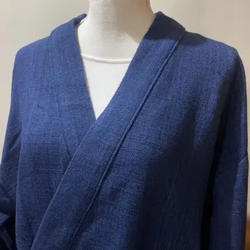 쪽 염색 작업복 면 100% 수직 수직 직물 선염 천연 염료 남녀 공용